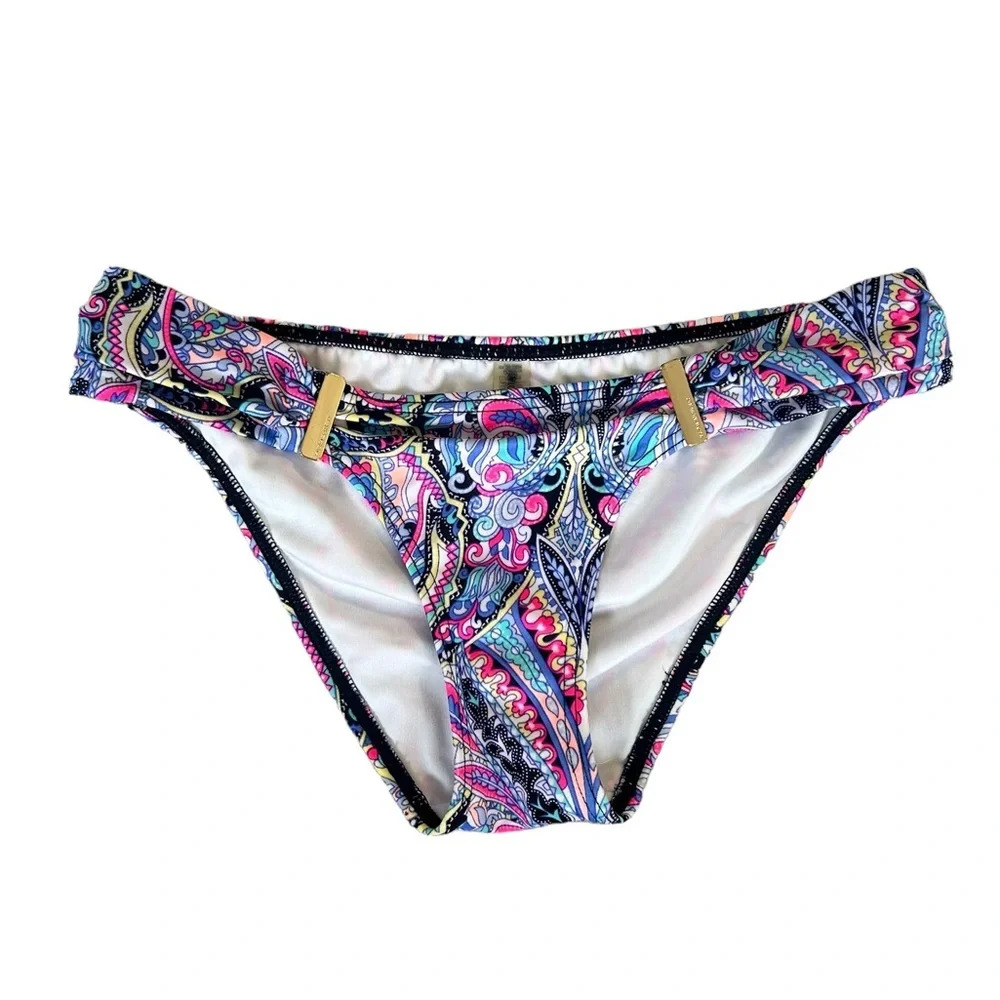 Victorias Secret Paisley Gold Accent Bikini Bottoms